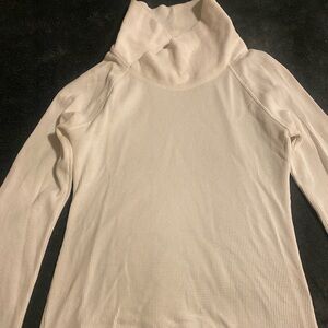 Elegant Cream Cowl Neck Sweater